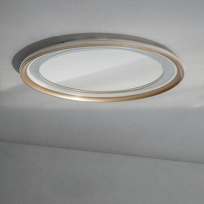 Modern Luxury Aluminum Acrylic Iron Round LED Flush Mount Ceiling Light For Living Room