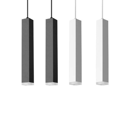 Modern Minimalist Aluminum Glass Linear LED Pendant Light For Living Room