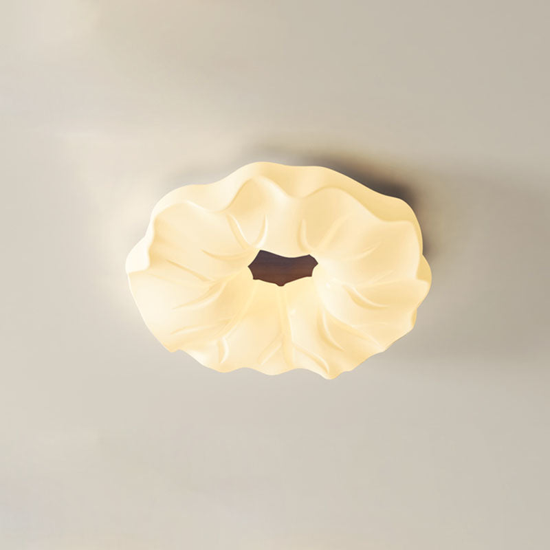 Contemporary Scandinavian Iron PE Flower LED Flush Mount Ceiling Light For Living Room