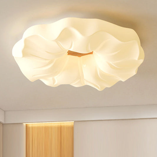 Contemporary Scandinavian Iron PE Flower LED Flush Mount Ceiling Light For Living Room