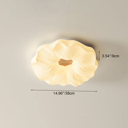 Contemporary Scandinavian Iron PE Flower LED Flush Mount Ceiling Light For Living Room