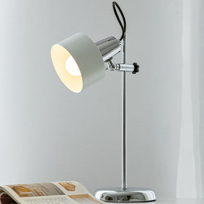 Contemporary Retro Iron Aluminum Round 1-Light Table Lamp For Living Room