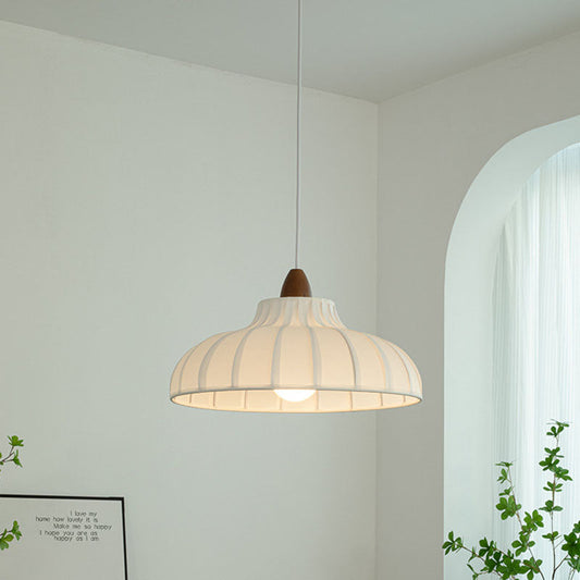 Traditional French Fabric Iron Wood Round 1/2/3 Light Chandelier For Bedroom