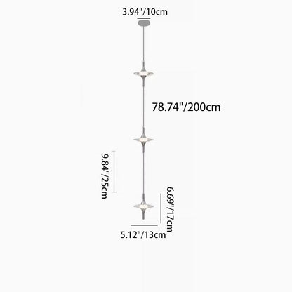Modern Luxury Aluminum Crystal Star LED Chandelier For Bedroom