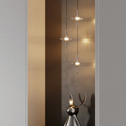 Modern Luxury Aluminum Crystal Star LED Chandelier For Bedroom
