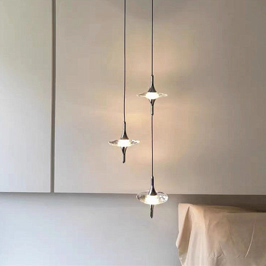 Modern Luxury Aluminum Crystal Star LED Chandelier For Bedroom