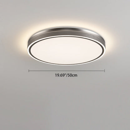 Modern Minimalist Aluminum Iron Acrylic Round Square Rectangle LED Flush Mount Ceiling Light For Living Room