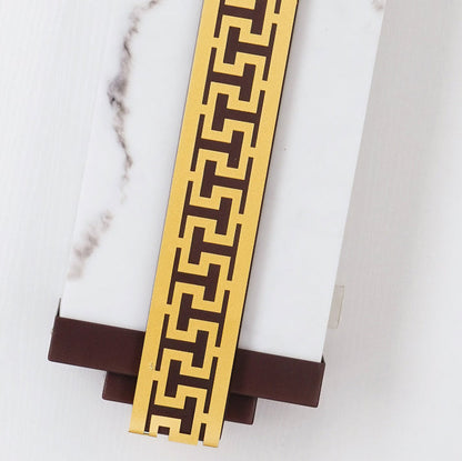 Traditional Chinese Waterproof Stainless Steel Resin Imitation Marble Pattern Linear LED Wall Sconce Lamp For Outdoor Patio