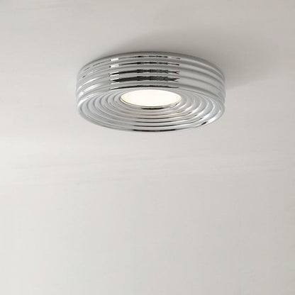 Modern Minimalist Acrylic Iron Round LED Flush Mount Ceiling Light For Bedroom