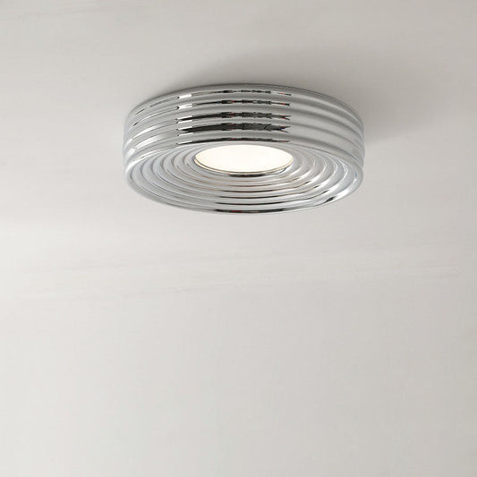 Modern Minimalist Acrylic Iron Round LED Flush Mount Ceiling Light For Bedroom