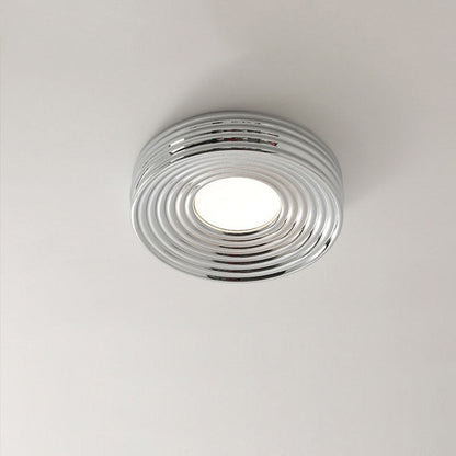 Modern Minimalist Acrylic Iron Round LED Flush Mount Ceiling Light For Bedroom