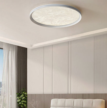 Modern Minimalist Aluminum Acrylic Round LED Flush Mount Ceiling Light For Bedroom