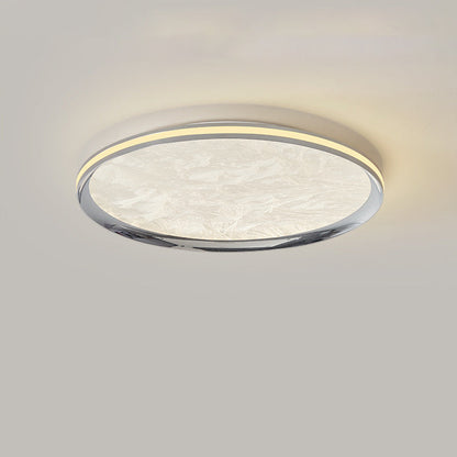 Modern Minimalist Aluminum Acrylic Round LED Flush Mount Ceiling Light For Bedroom