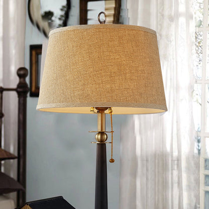 Contemporary Luxury Iron Fabric Round 1-Light Table Lamp For Bedroom