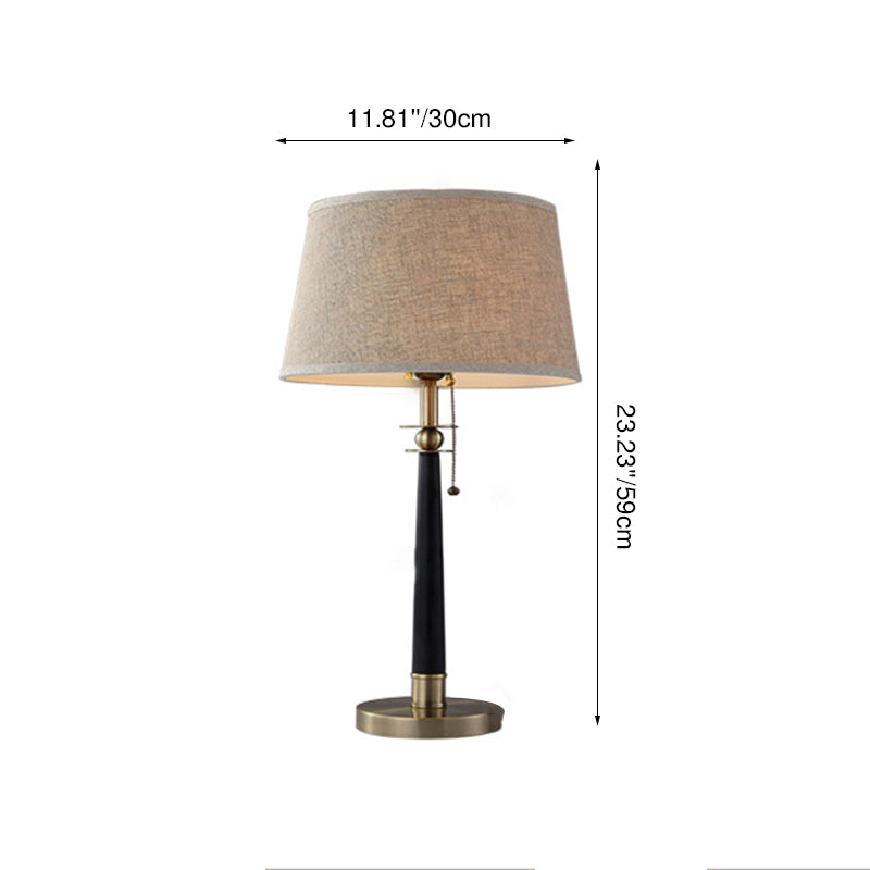 Contemporary Luxury Iron Fabric Round 1-Light Table Lamp For Bedroom