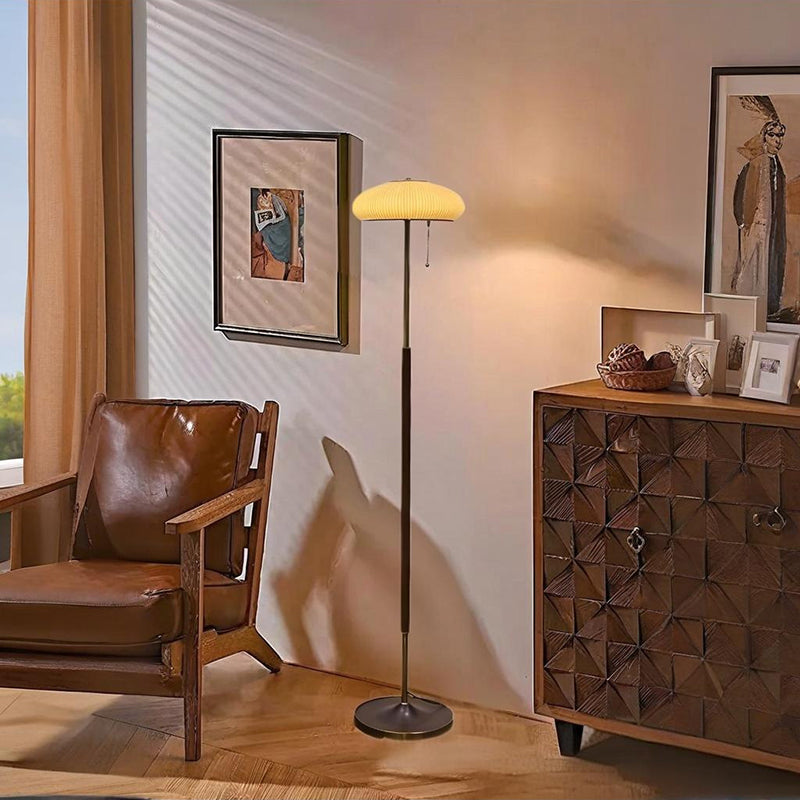 Modern Minimalist Iron Glass Lantern LED Standing Floor Lamp For Bedroom