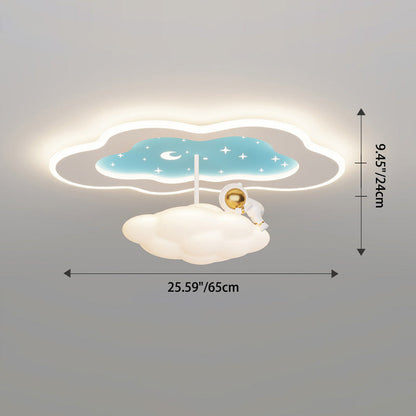 モダンアールデコ調 宇宙 ランド バタフライ クラウド バルーン PE アクリル アイアン LED フラッシュマウント シーリングライト 寝室用