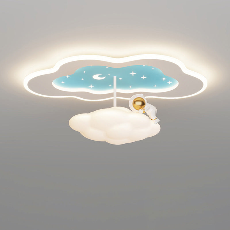モダンアールデコ調 宇宙 ランド バタフライ クラウド バルーン PE アクリル アイアン LED フラッシュマウント シーリングライト 寝室用