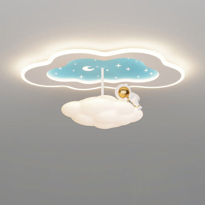モダンアールデコ調 宇宙 ランド バタフライ クラウド バルーン PE アクリル アイアン LED フラッシュマウント シーリングライト 寝室用