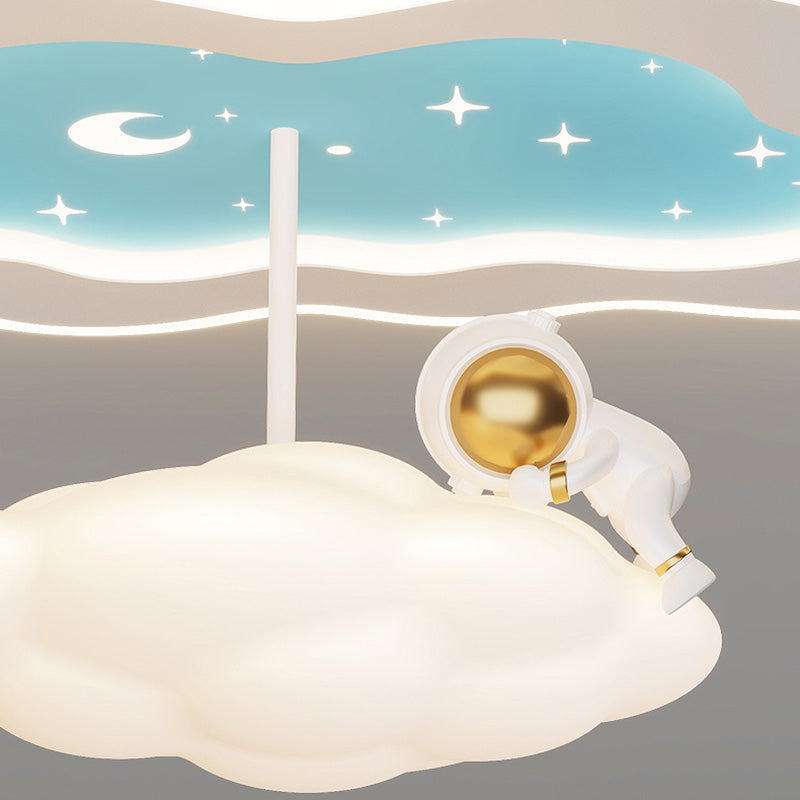 モダンアールデコ調 宇宙 ランド バタフライ クラウド バルーン PE アクリル アイアン LED フラッシュマウント シーリングライト 寝室用