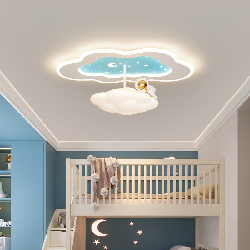 モダンアールデコ調 宇宙 ランド バタフライ クラウド バルーン PE アクリル アイアン LED フラッシュマウント シーリングライト 寝室用