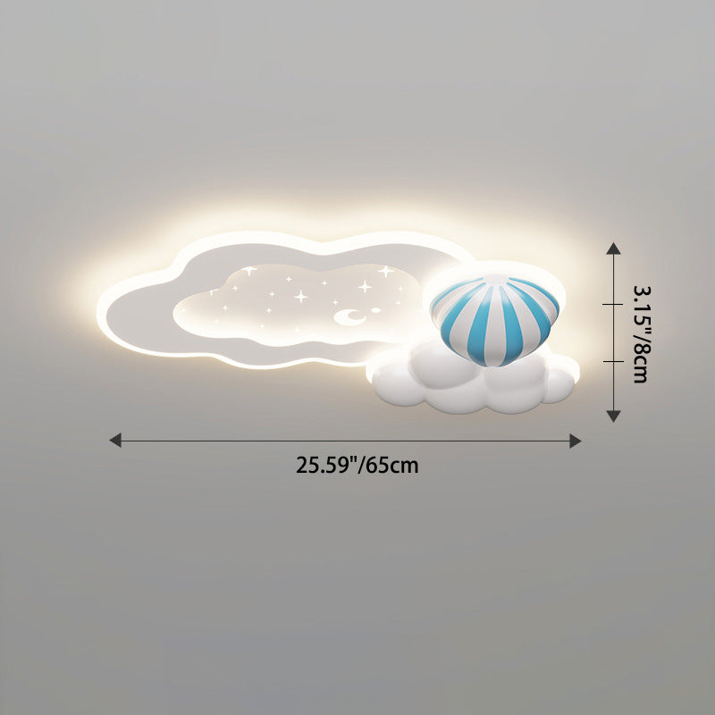 モダンアールデコ調 宇宙 ランド バタフライ クラウド バルーン PE アクリル アイアン LED フラッシュマウント シーリングライト 寝室用