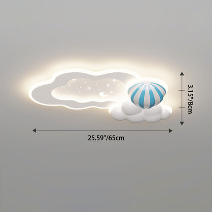 モダンアールデコ調 宇宙 ランド バタフライ クラウド バルーン PE アクリル アイアン LED フラッシュマウント シーリングライト 寝室用