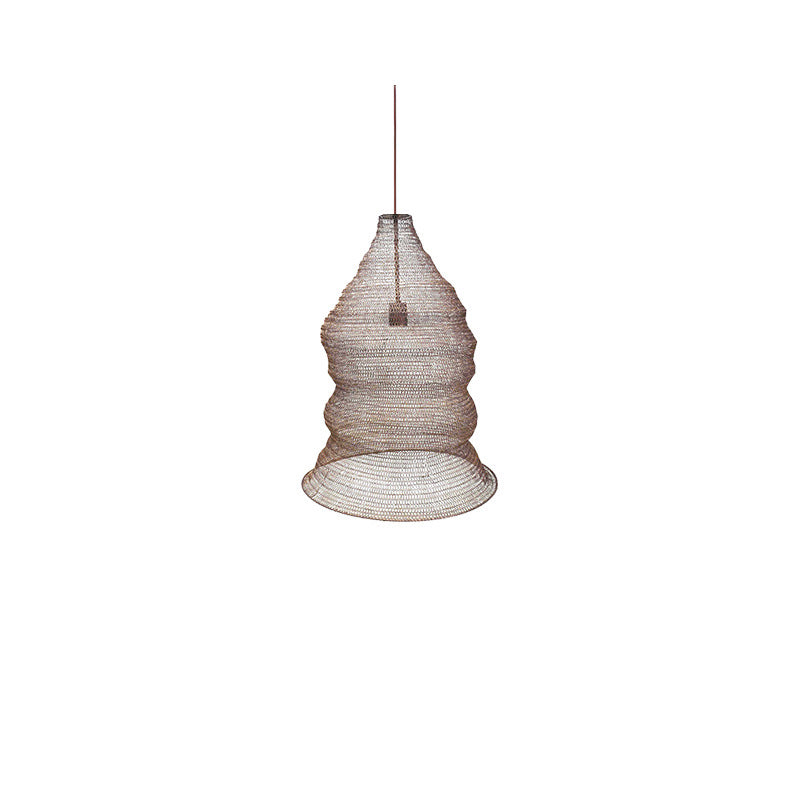 Contemporary Creative Irregular Round Iron 1-Light Pendant Light For Living Room