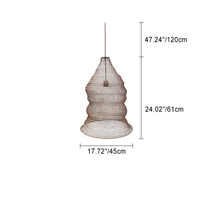 Contemporary Creative Irregular Round Iron 1-Light Pendant Light For Living Room