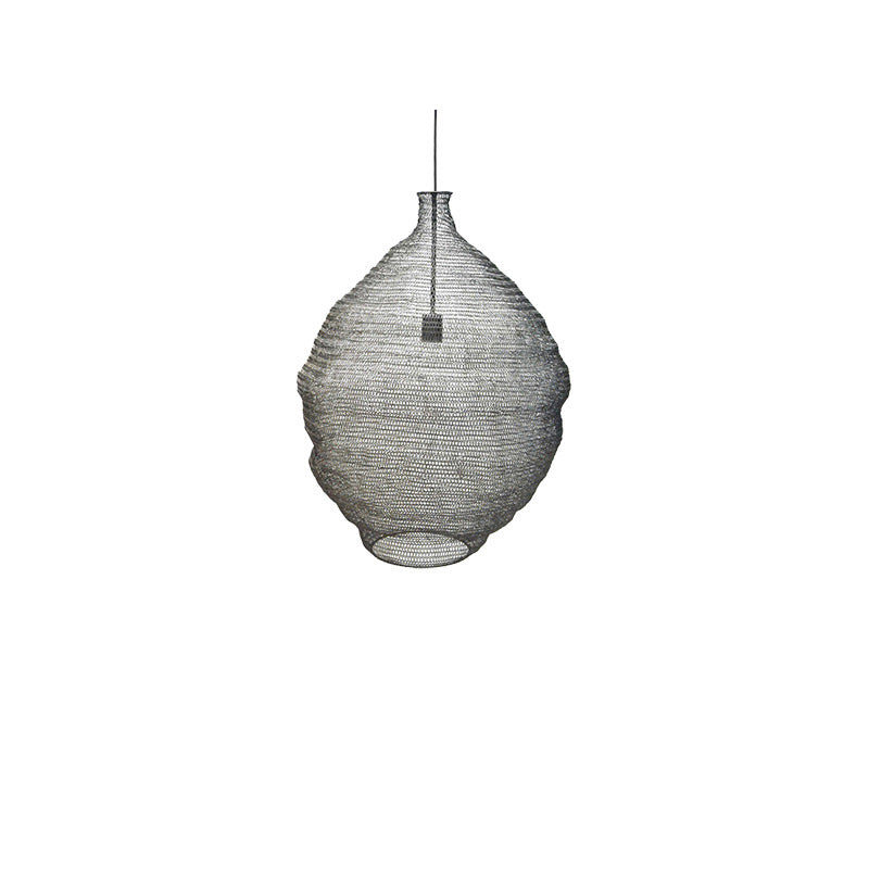 Contemporary Creative Irregular Round Iron 1-Light Pendant Light For Living Room
