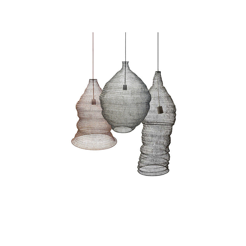Contemporary Creative Irregular Round Iron 1-Light Pendant Light For Living Room