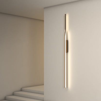 Modern Minimalist One Long Silicone Iron Aluminum LED Wall Sconce Lamp For Living Room