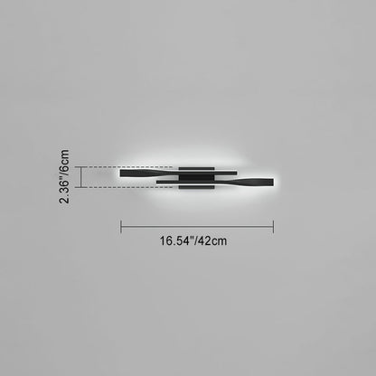 Modern Minimalist Rectangular Silicone Hardware LED Wall Sconce Lamp For Living Room