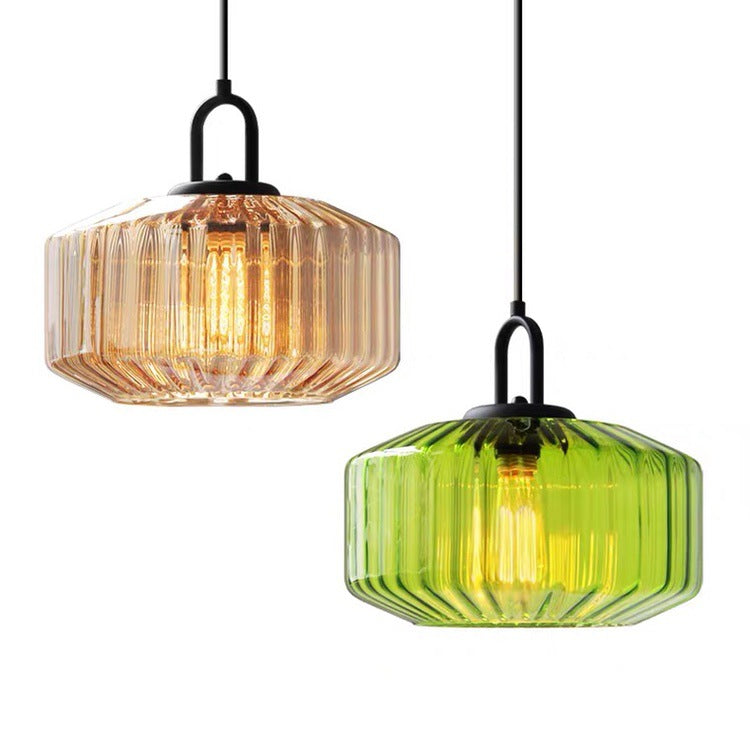 Modern Minimalist Memphis Round Glass Iron 1-Light Pendant Light For Living Room