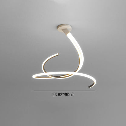 ثريا LED بتصميم عصري بسيط من الألومنيوم والحديد والسيليكون والزجاج لغرفة المعيشة