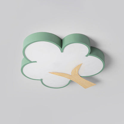 Modern Art Deco Tree Shape Light Guide Plate Iron LED Flush Mount Ceiling Light For Bedroom