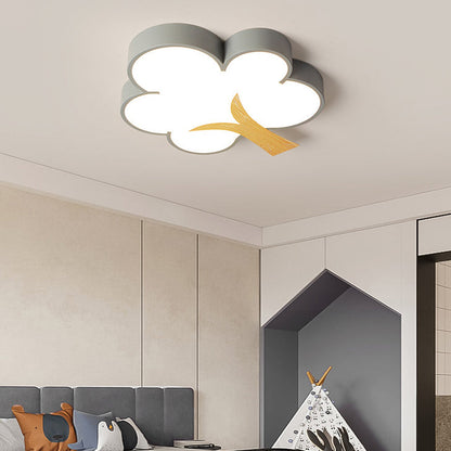 Modern Art Deco Tree Shape Light Guide Plate Iron LED Flush Mount Ceiling Light For Bedroom