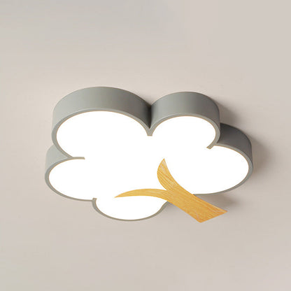 Modern Art Deco Tree Shape Light Guide Plate Iron LED Flush Mount Ceiling Light For Bedroom