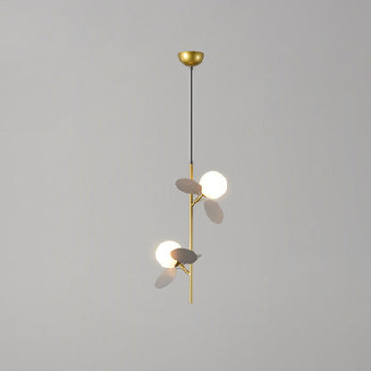 Contemporary Scandinavian Macaron Ball Round Glazed Iron 1/2 Light Pendant Light For Living Room