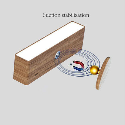 Modern Minimalist Rectangle Wood LED Wall Sconce Lamp For Living Room