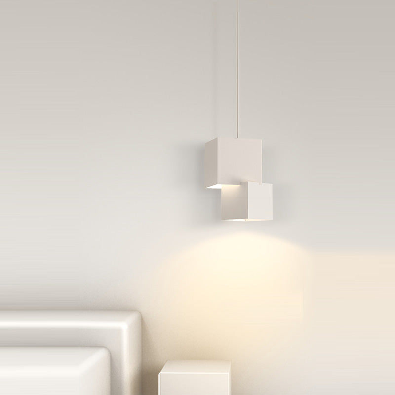 Modern Minimalist Square Box Iron LED Pendant Light For Living Room