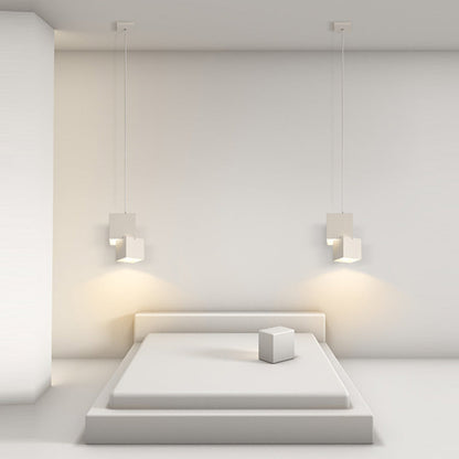 Modern Minimalist Square Box Iron LED Pendant Light For Living Room