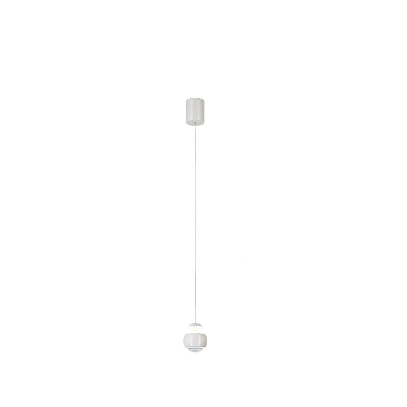 Modern Minimalist Liftable Orb Acrylic Iron LED Pendant Light For Living Room