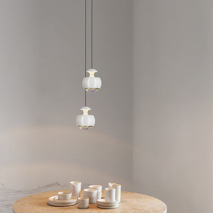 Modern Minimalist Liftable Orb Acrylic Iron LED Pendant Light For Living Room