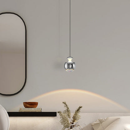 Modern Minimalist Liftable Orb Acrylic Iron LED Pendant Light For Living Room