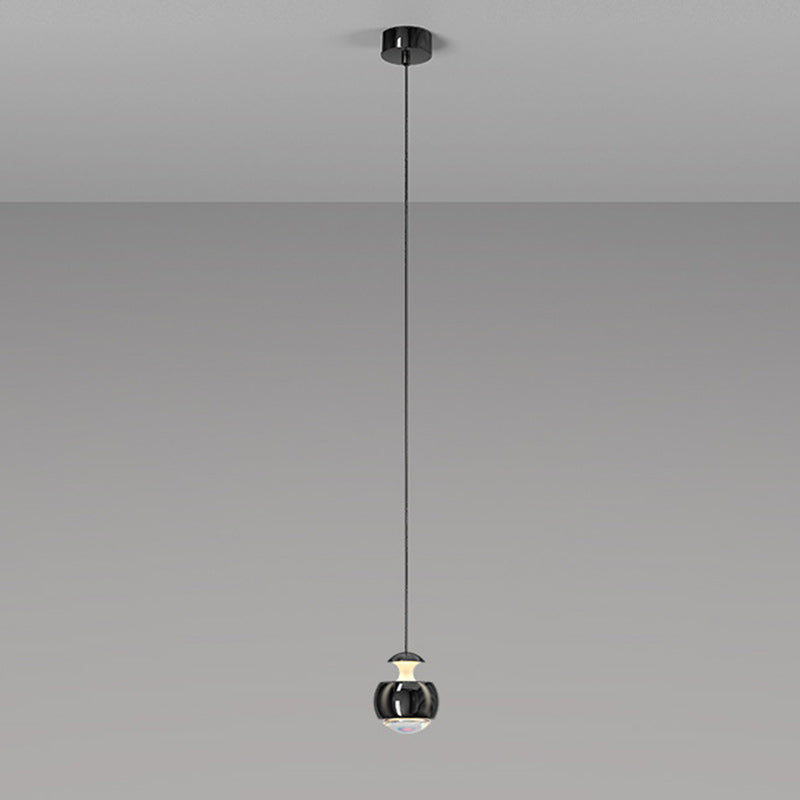 Modern Minimalist Liftable Orb Acrylic Iron LED Pendant Light For Living Room