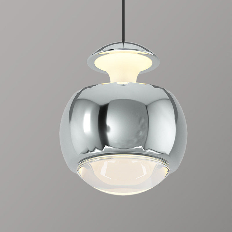 Modern Minimalist Liftable Orb Acrylic Iron LED Pendant Light For Living Room