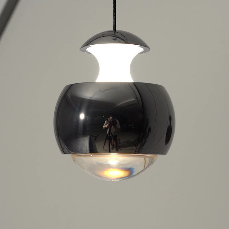 Modern Minimalist Liftable Orb Acrylic Iron LED Pendant Light For Living Room