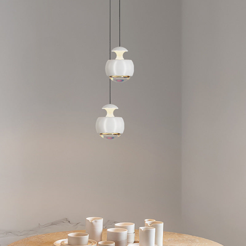 Modern Minimalist Liftable Orb Acrylic Iron LED Pendant Light For Living Room