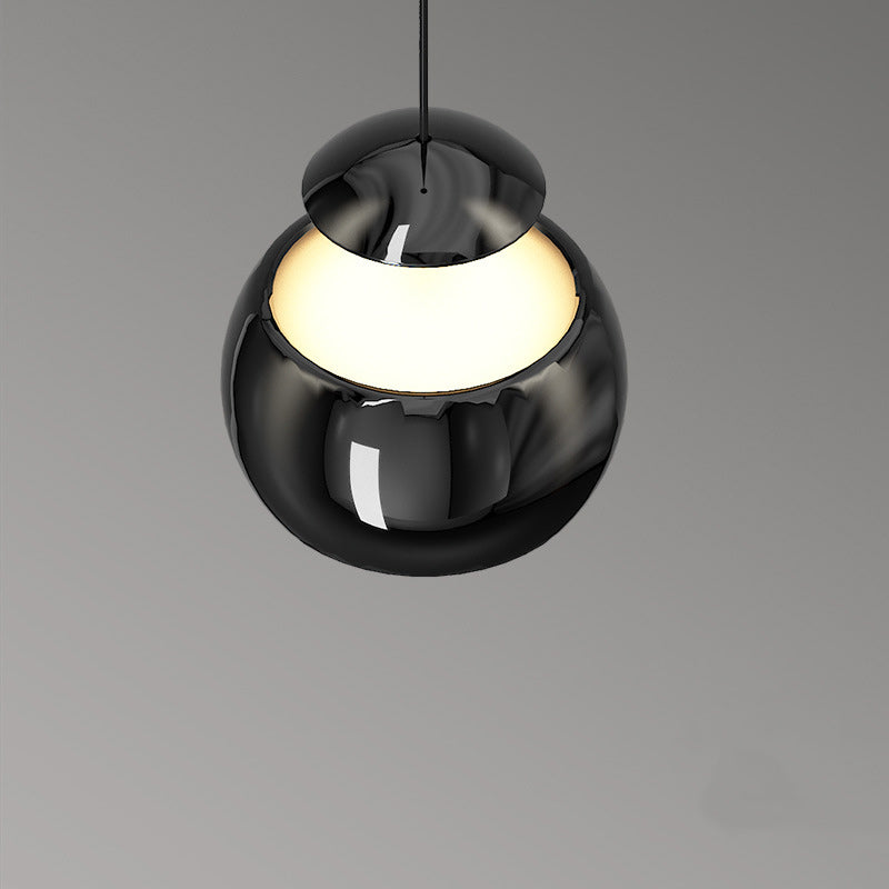 Modern Minimalist Liftable Orb Acrylic Iron LED Pendant Light For Living Room